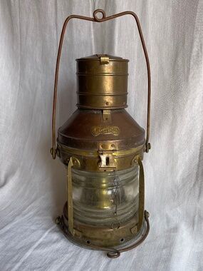 Vintage Brass Nautical Lantern - Brass Finish Home Art